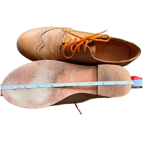Fortress of Inca Women's Brown Leather Wingtip Oxford Loafer Flats Shoes Size 7 - Picture 4 of 10